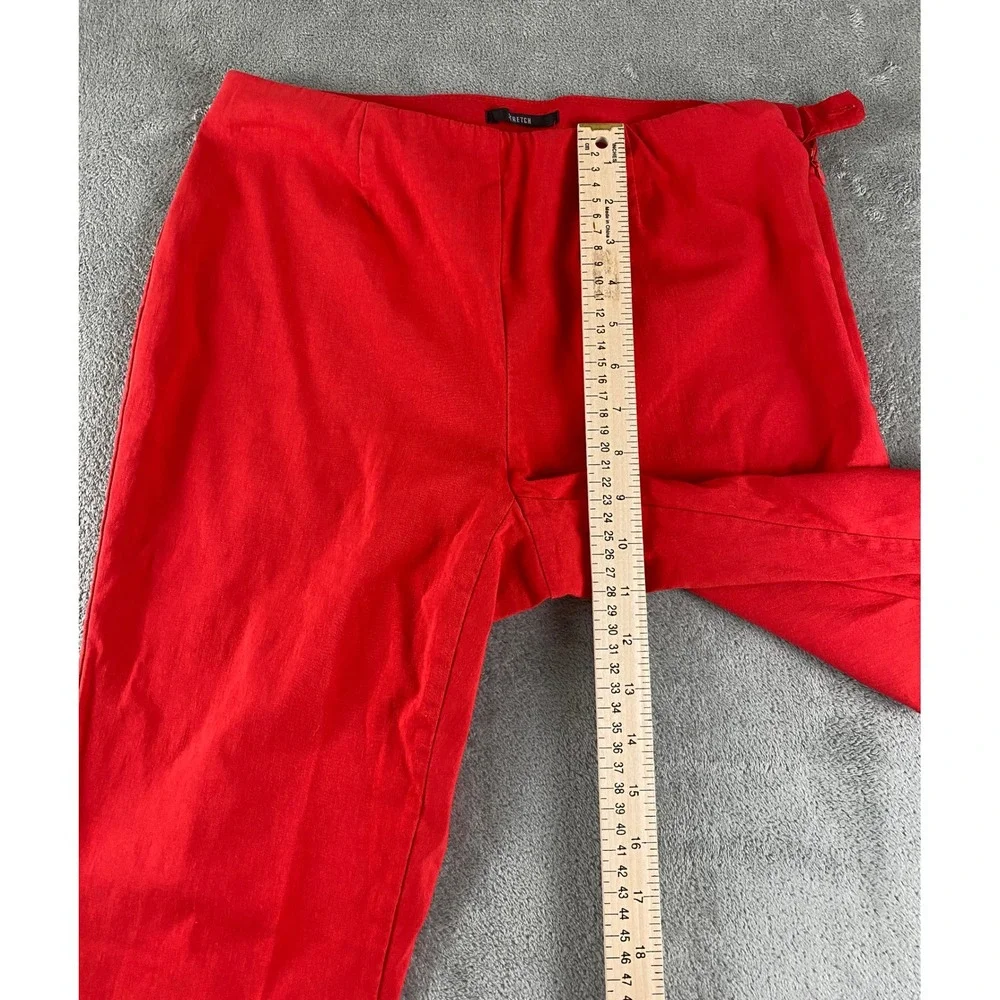 Style Co Petite Red Stretch Straight Leg Pants Women's Size 10P‎